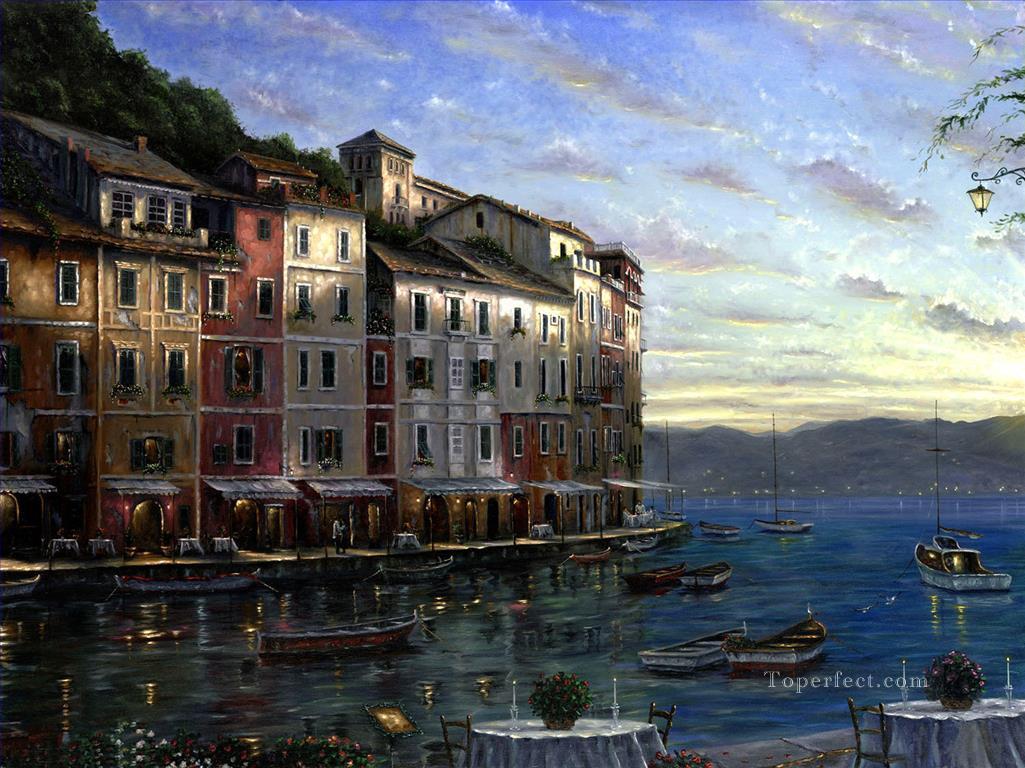 Portofino cityscapes Oil Paintings